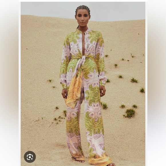 Andrea Iyamah Akacia Tunic in Woodgrain Print - Picture 5 of 16